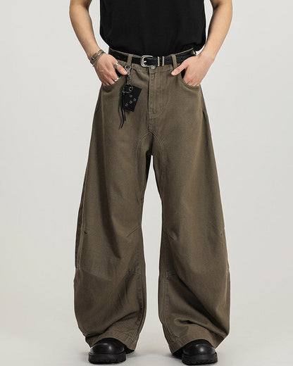 Pantaloni Larghi Uomo Cargo in Cotone