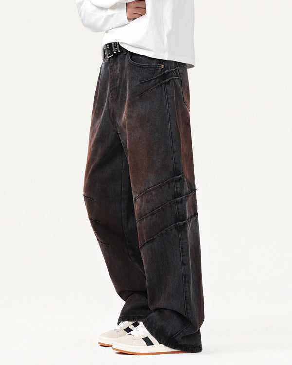 Jeans Uomo Dritti Effetto Consumato