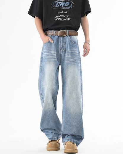 Jeans Uomo Dritti Delavé