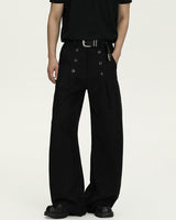 Pantaloni Larghi Uomo in Lana Vergine