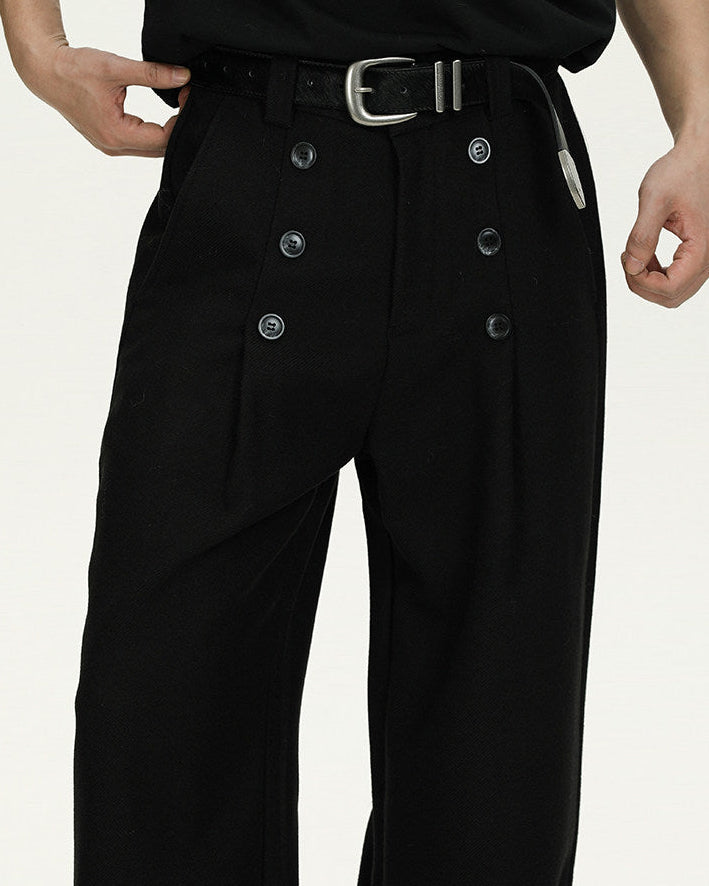 Pantaloni Larghi Uomo in Lana Vergine