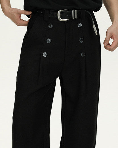 Pantaloni Larghi Uomo in Lana Vergine