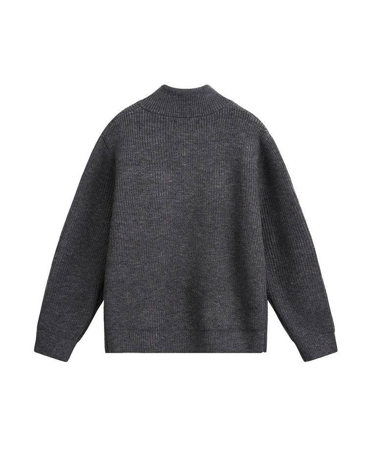 Maglione Uomo Mezza Zip in Lana