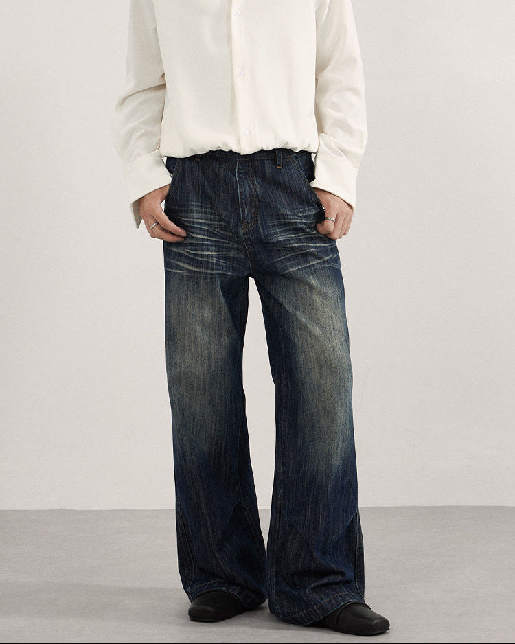 Jeans Uomo con Pinces Sfumati
