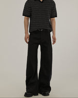 Pantaloni Larghi Uomo Sartoriali in Misto Lana