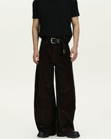 Pantaloni Larghi Uomo in Velluto a Coste