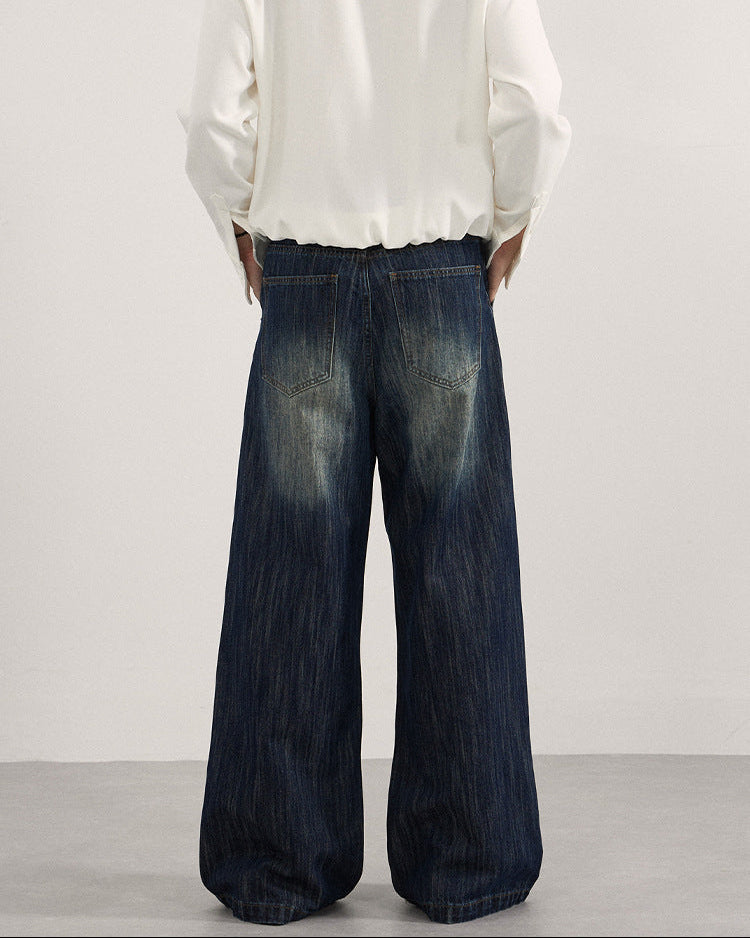 Jeans Uomo con Pinces Sfumati