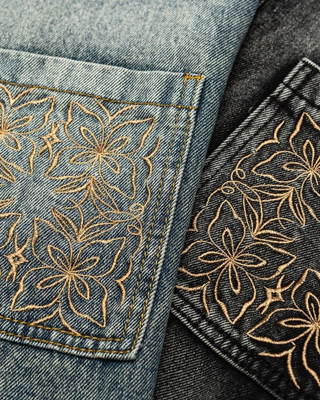 Giacca di Jeans Uomo Cargo Effetto Delavé