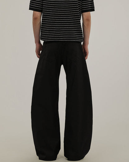 Pantaloni Larghi Uomo Sartoriali in Misto Lana