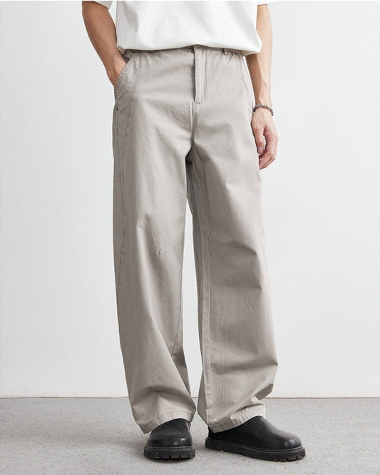 Pantaloni Uomo Comodi con Elastico in Vita Effetto Denim