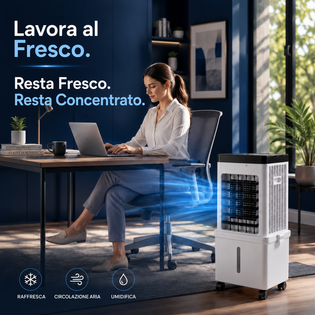 raffrescatore portatile: lavora al fresco e resta concentrato