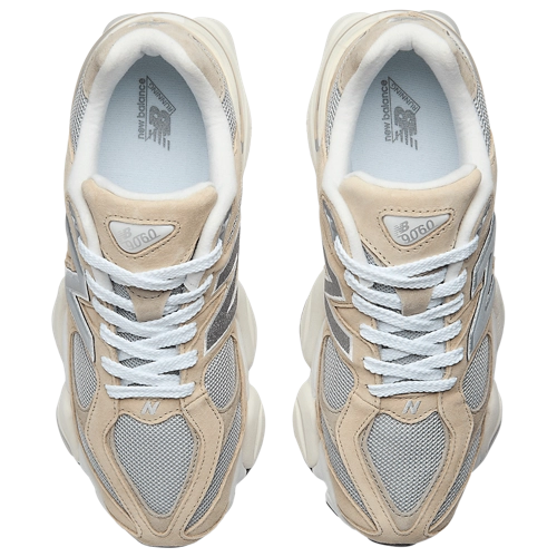 Sneakers New Balance 9060 donna Marrone Grigio Argento dettaglio suola