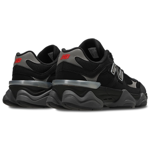 Sneakers New Balance 9060 donna Nero Grigio Argento vista posteriore tre quarti