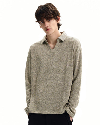 Maglione Uomo Polo in Maglia di Lana