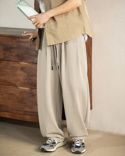 Pantaloni Larghi Uomo con Coulisse in Cotone