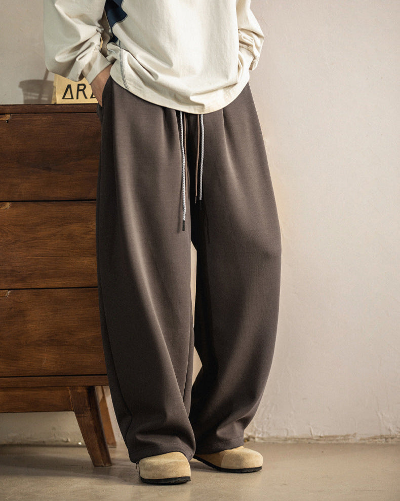 Pantaloni Larghi Uomo con Coulisse in Cotone