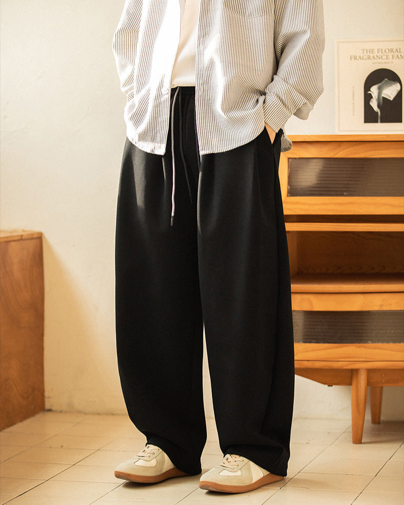 Pantaloni Larghi Uomo con Coulisse in Cotone