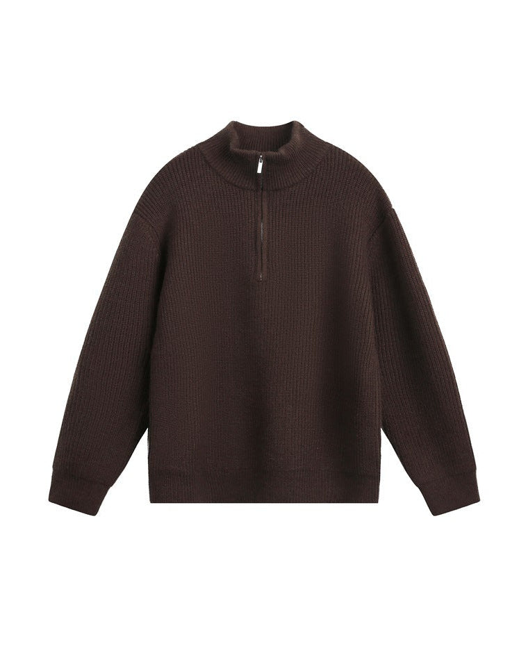 Maglione Uomo Mezza Zip in Lana
