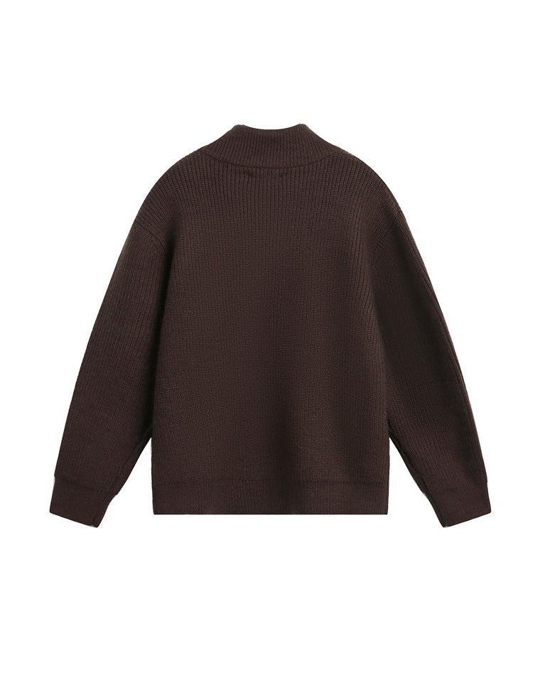 Maglione Uomo Mezza Zip in Lana