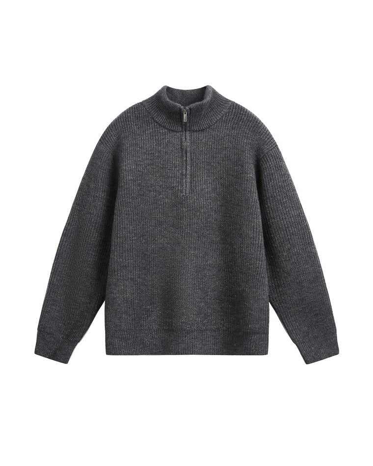Maglione Uomo Mezza Zip in Lana
