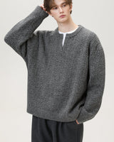 Maglione Uomo con Collo Aperto in Maglia
