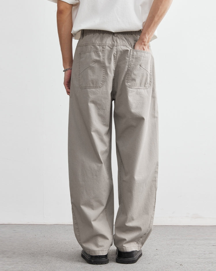 Pantaloni Uomo Comodi con Elastico in Vita Effetto Denim