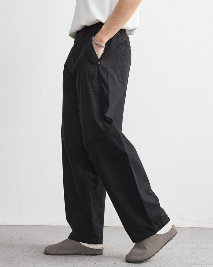 Pantaloni Uomo Comodi con Elastico in Vita Effetto Denim