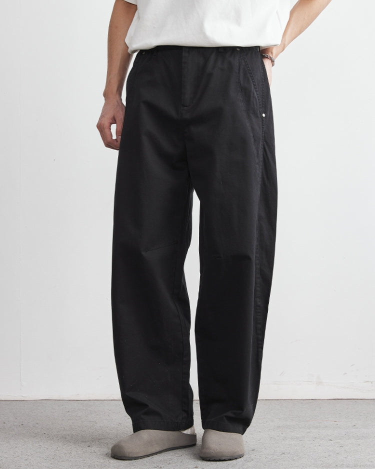 Pantaloni Uomo Comodi con Elastico in Vita Effetto Denim