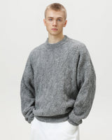 Maglione Uomo Oversize a Trecce Girocollo