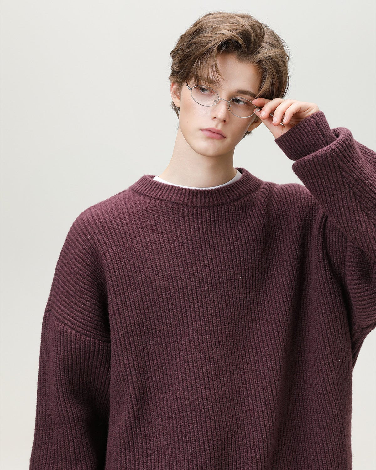 Maglione Uomo Oversize Girocollo Comodo