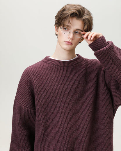 Maglione Uomo Oversize Girocollo Comodo